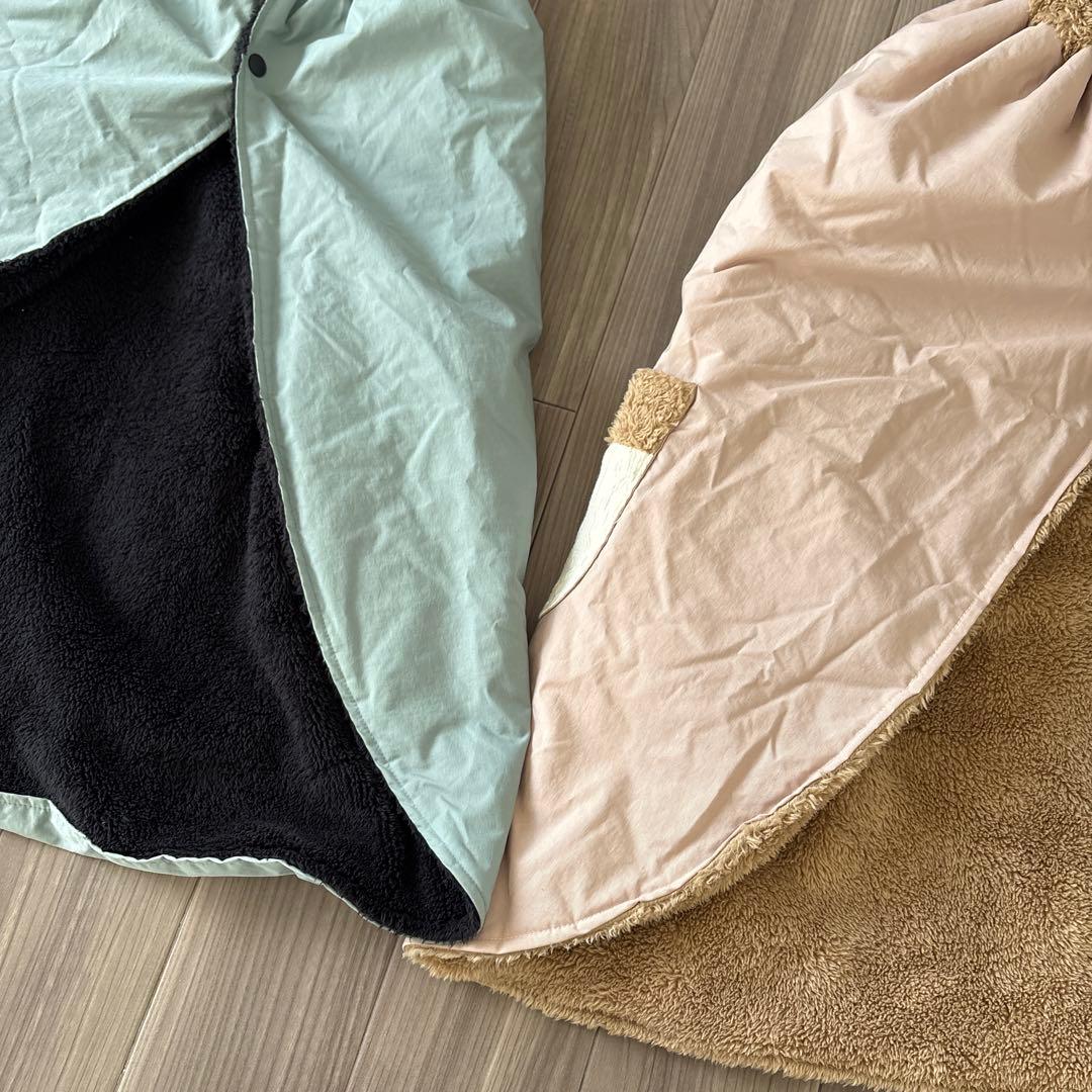 【DORACO】子ども乗せ自転車用 ブランケット 2色セット（ピンク&ブルー）