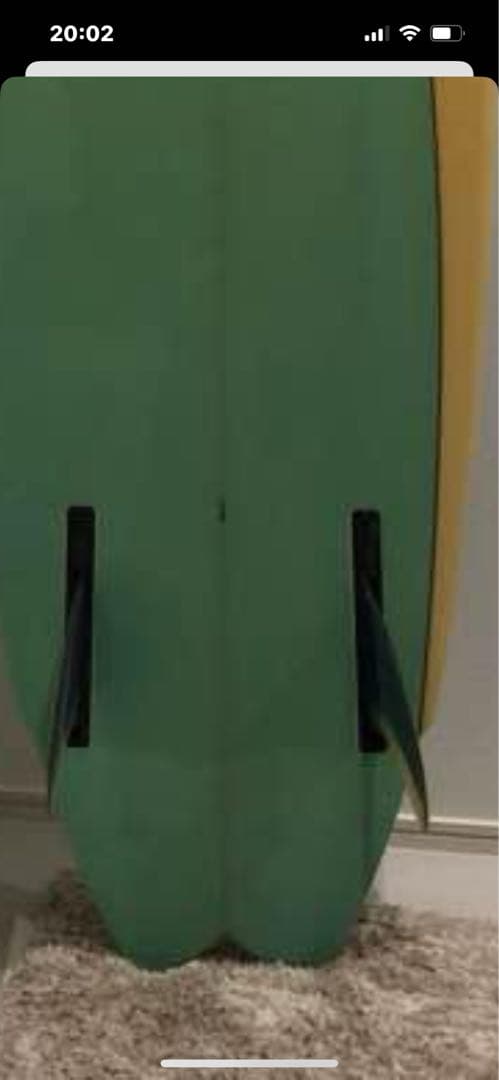 MOSS サーフボード 薄緑/クリア色 ツインフィンとても可愛い板です