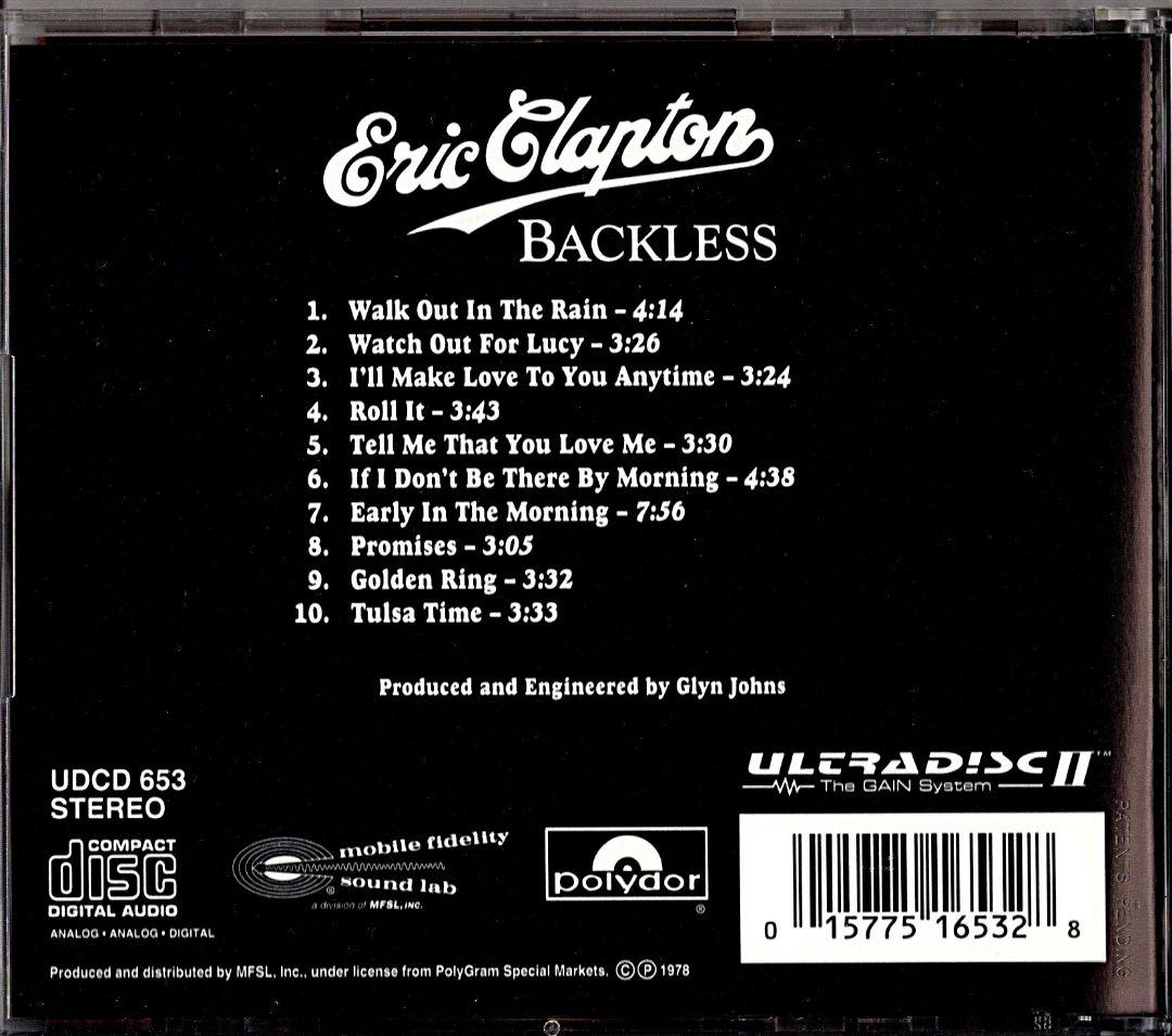 貴重Eric Clapton Backless MFSL 輸入盤GOLD CD