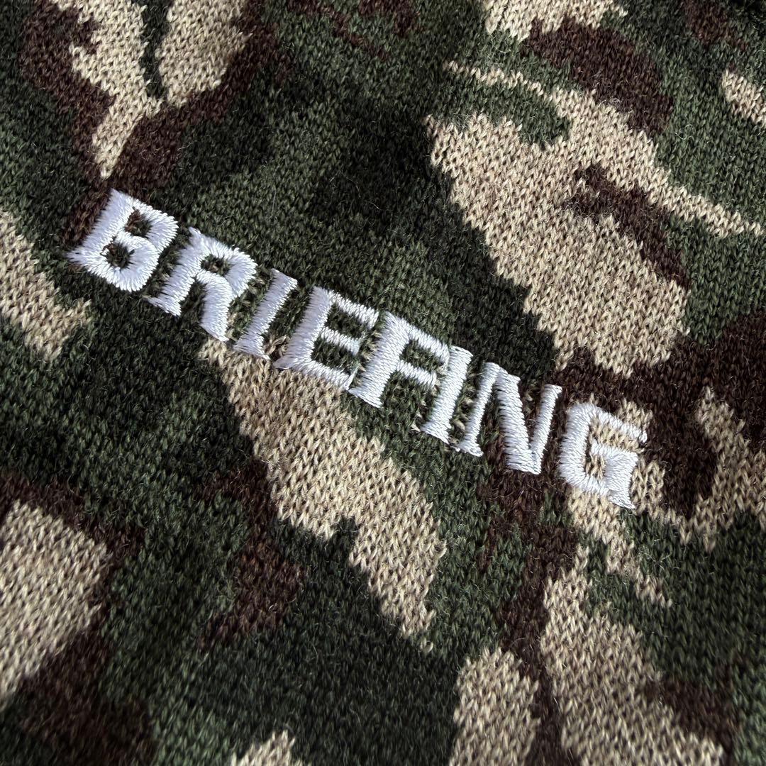 ブリーフィング　ニット　セーター　迷彩　黒　　XL〜XXL相当　ウール100%