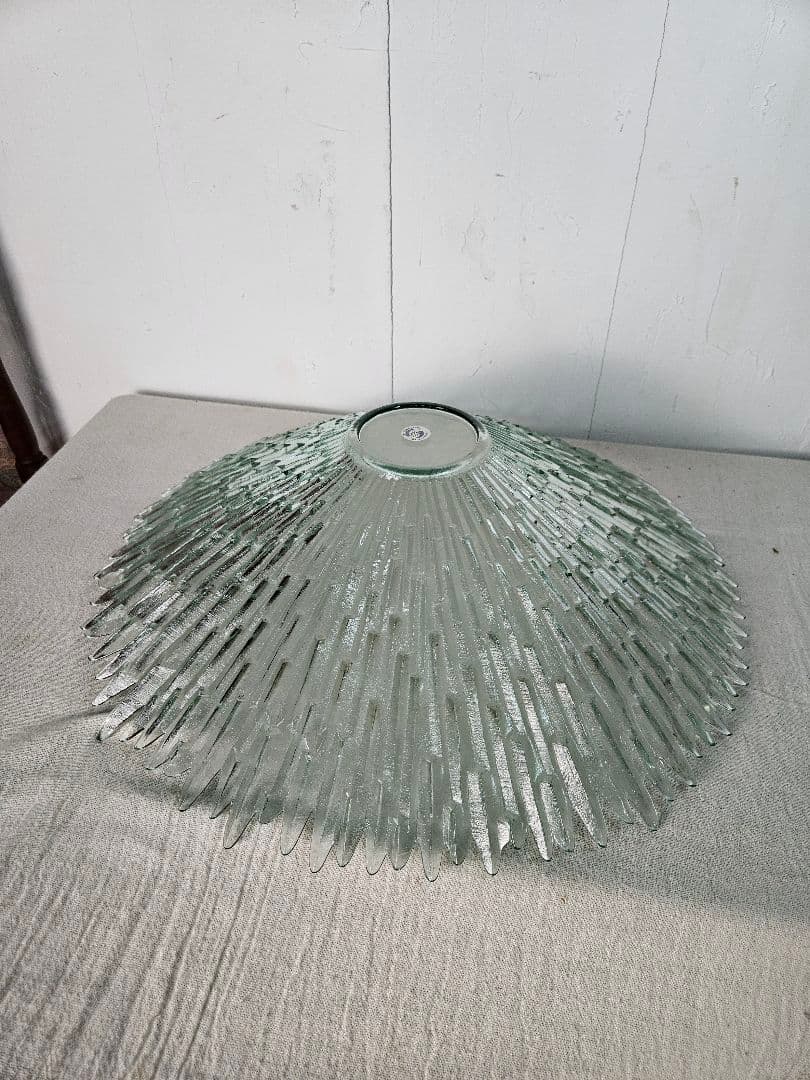 ミッドセンチュリー モダン 大型 ガラスボウル 放射状 大皿 スペイン製