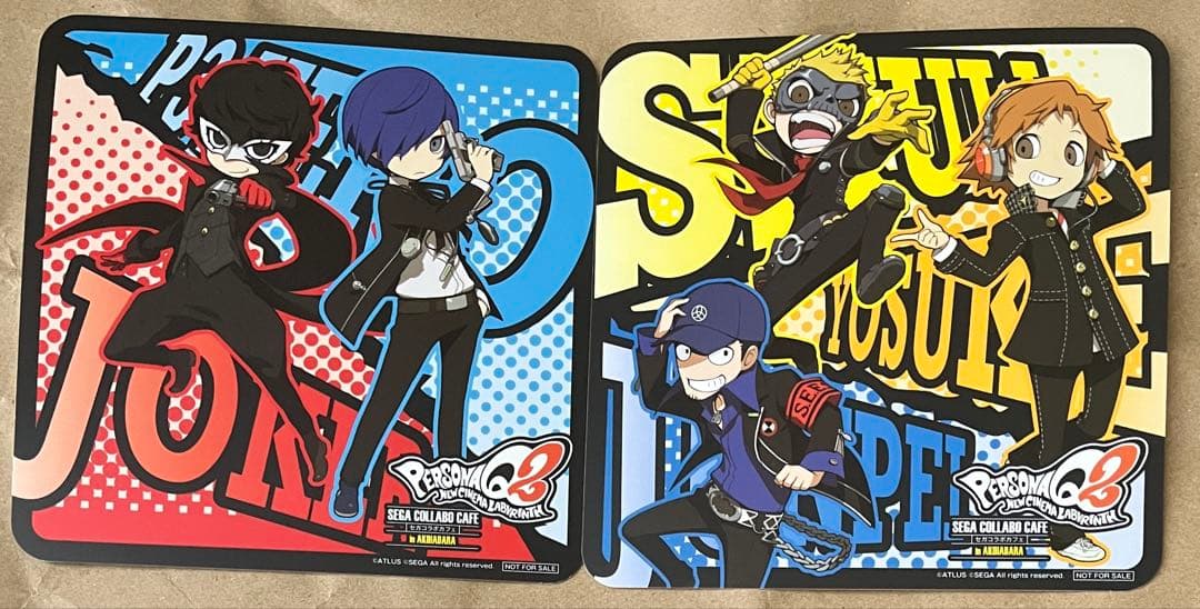 コンプセット ペルソナQ2 PQ2 セガ コラボ カフェ コースター