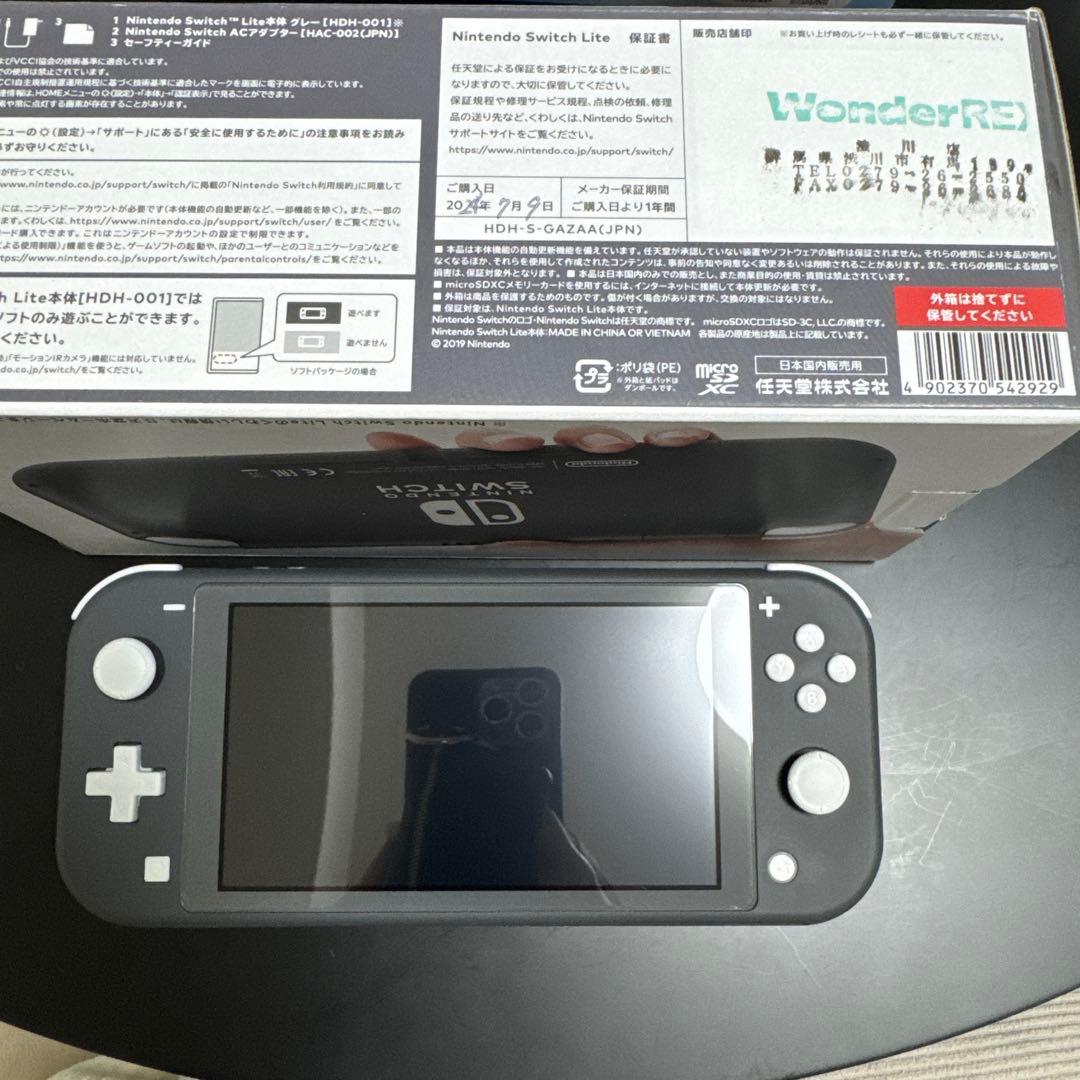 Nintendo Switch Lite グレー 本体　美品　ケースセット