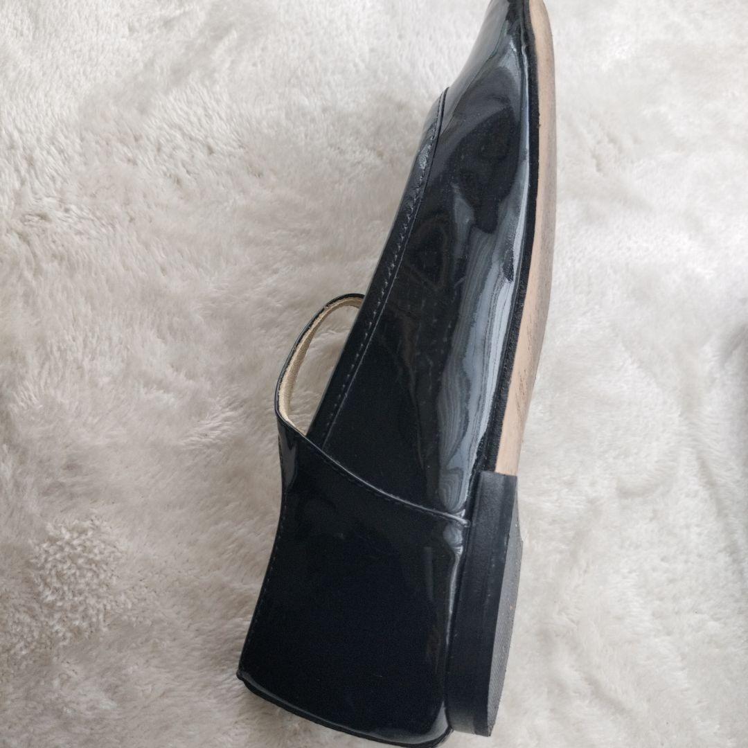 レペット　エナメル　フラットシューズ　ブラック　ベルト　サイズ38 ゴールド金具