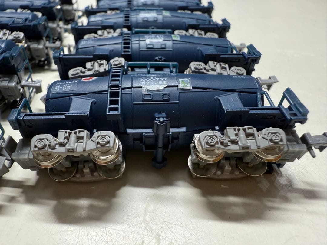 Bトレ　タキ1000 ブルー10両セット（走行台車Fに交換）
