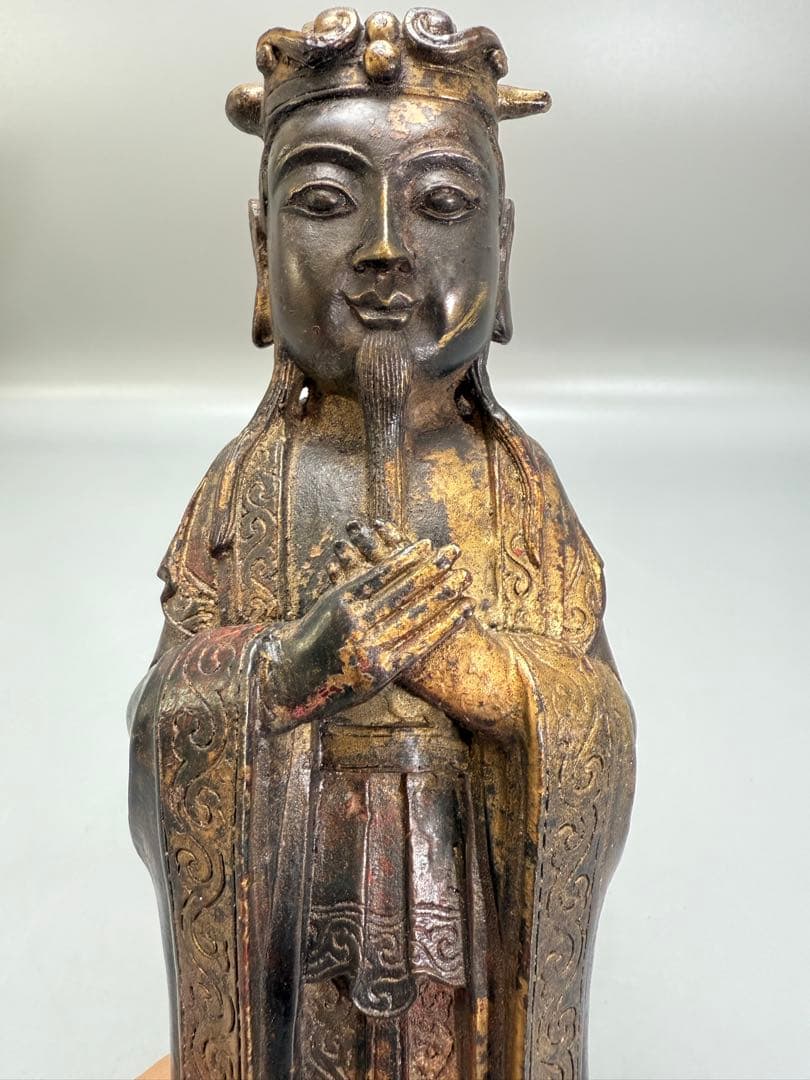 中国 古銅 人物 置物 骨董品 古美術