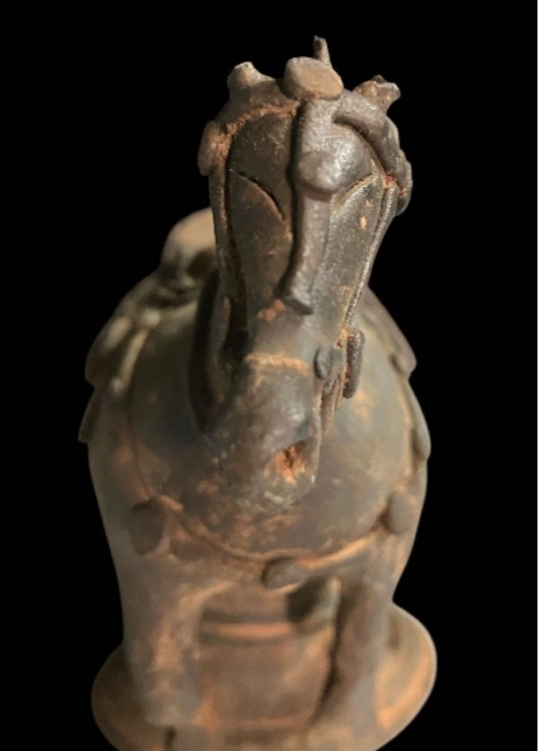 古墳出土　新羅土器　馬形容器　騎馬人物形水注　　古い資料