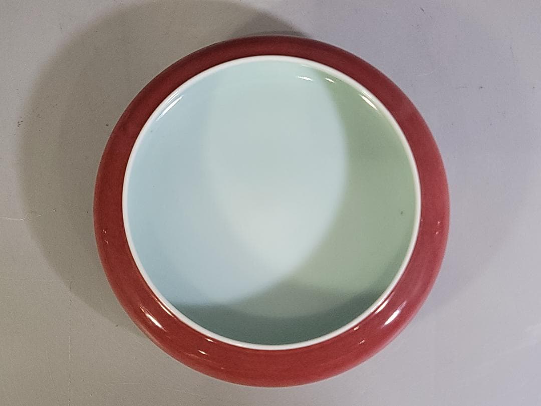 DT594 中国 文房具 赤釉 筆洗