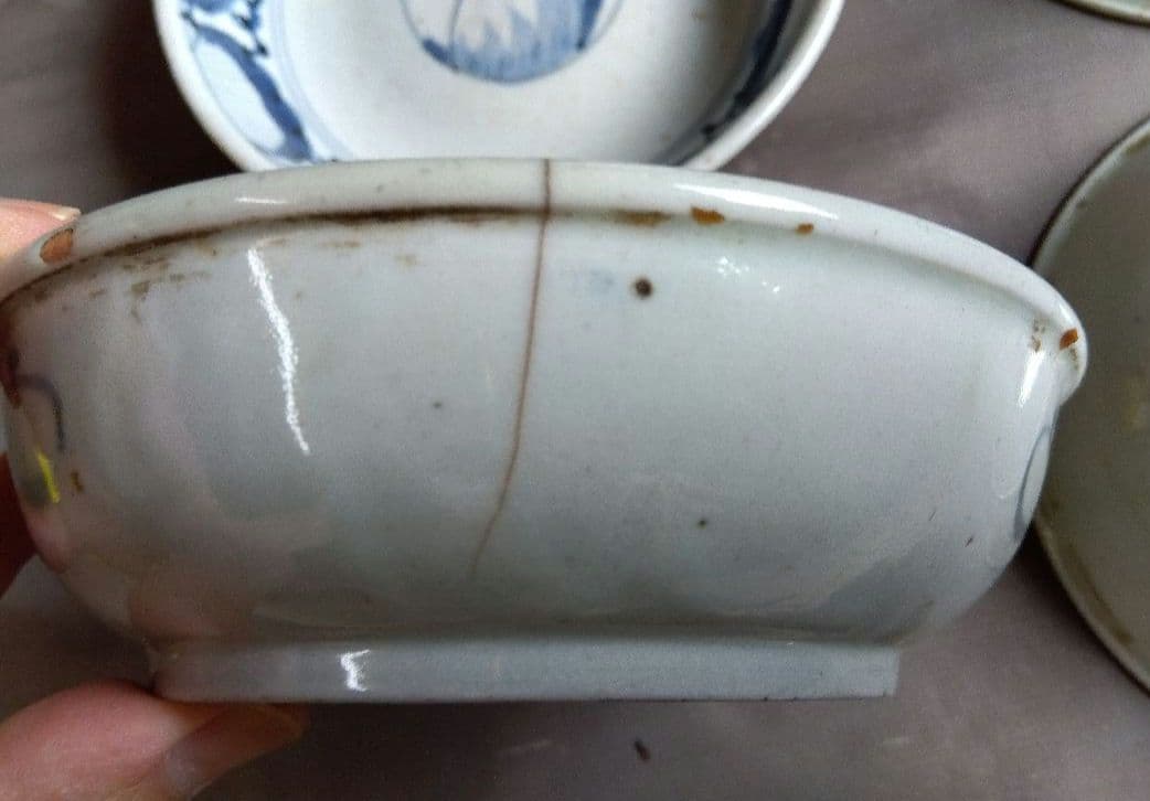 骨董　染付皿　中皿