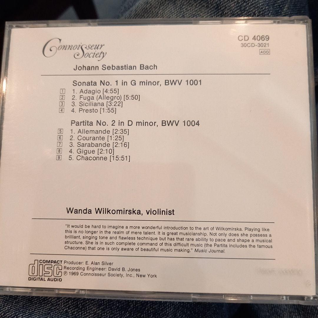 入手困難❗ウィウコミルスカ　バッハ　無伴奏ヴァイオリンソナタ&パルティータ