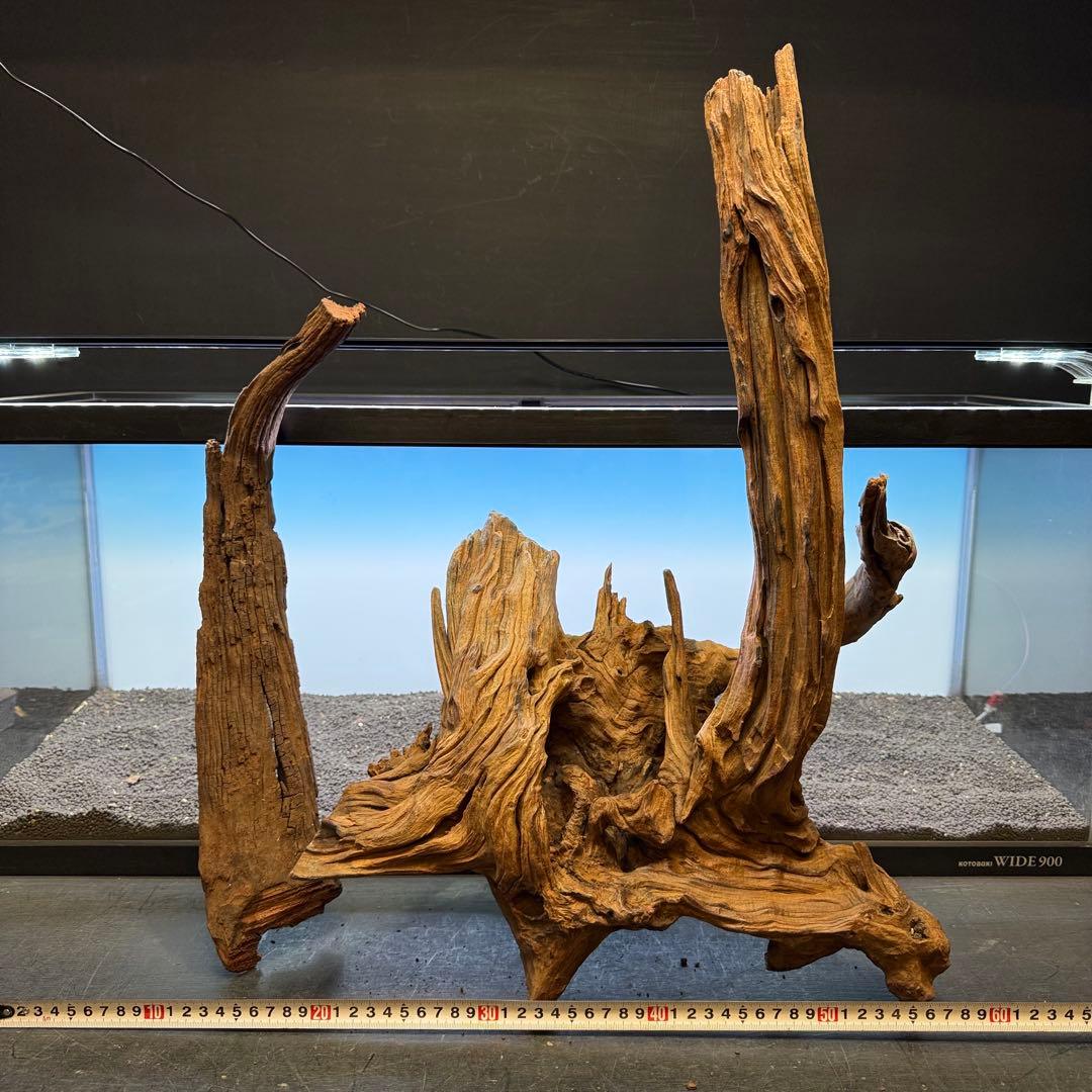 MRW-7288 特大赤系流木　2本セット　90cm水槽用　アクアリウム