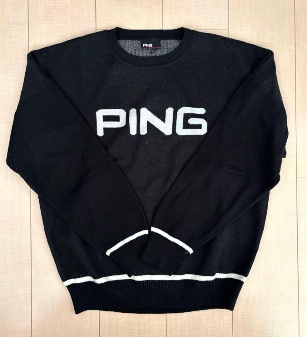 最終値下げ❕【超美品】PING ピン ゴルフ ダブルジャガードリブニット 黒