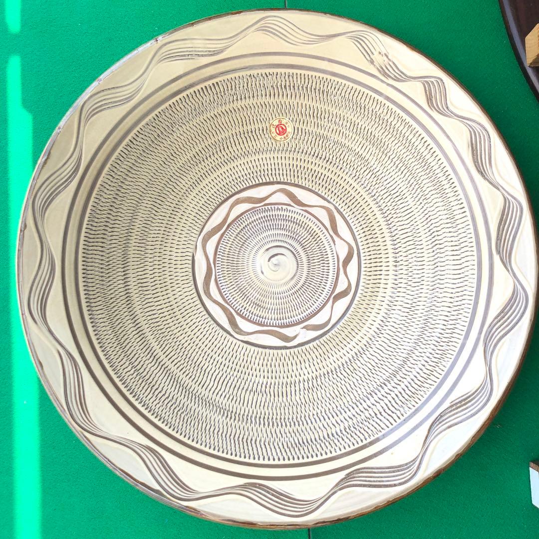 小鹿田焼　特大皿　陶芸　骨董品