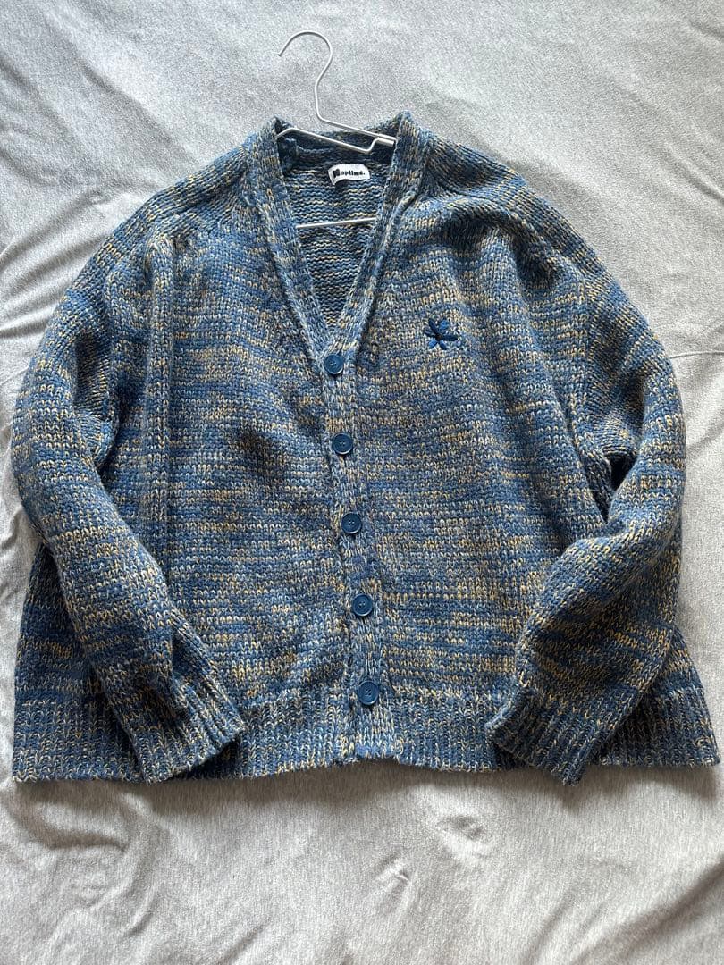 Naptime MIXニットカーディガン ブルー