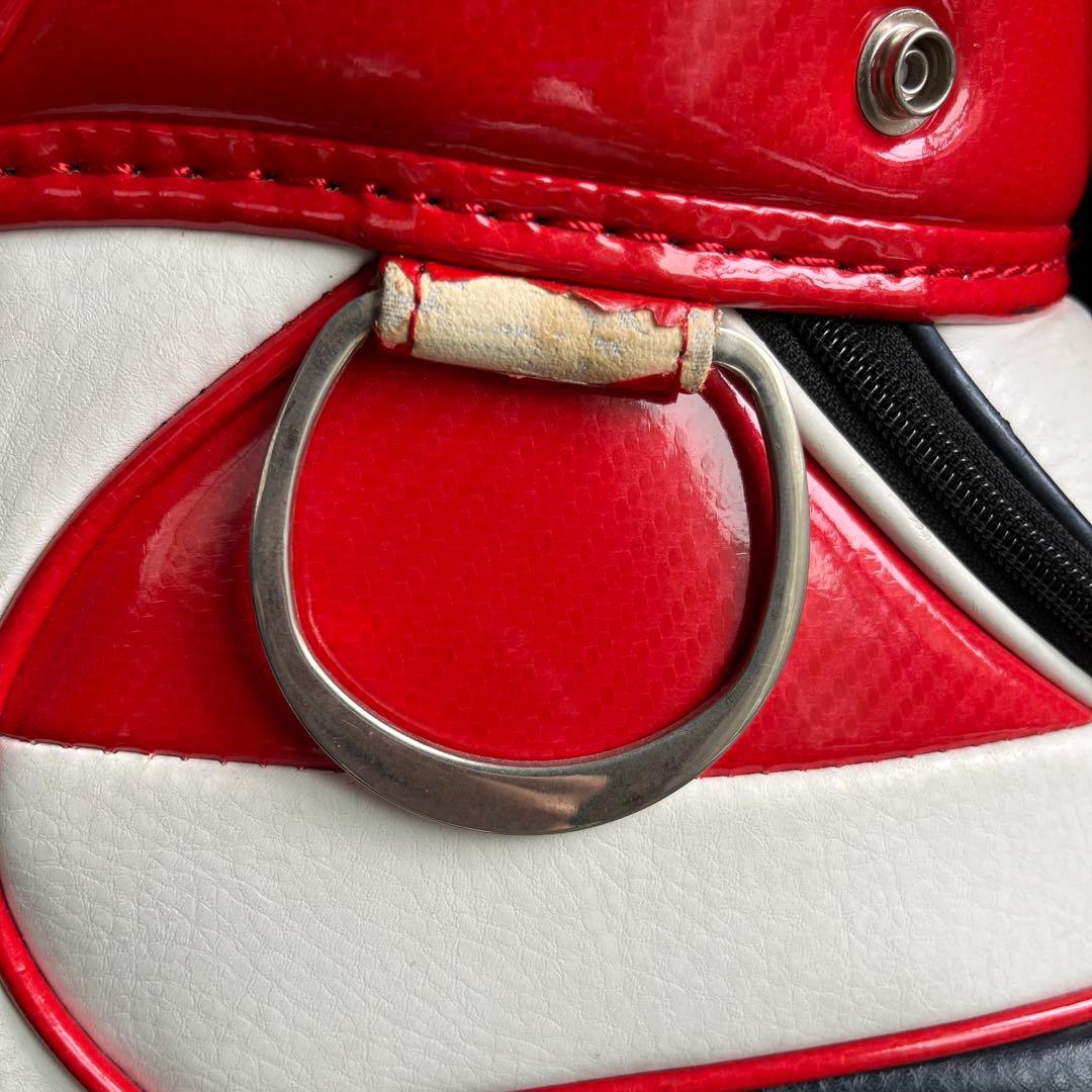 Munsingwear キャディバッグ ホワイト/レッド