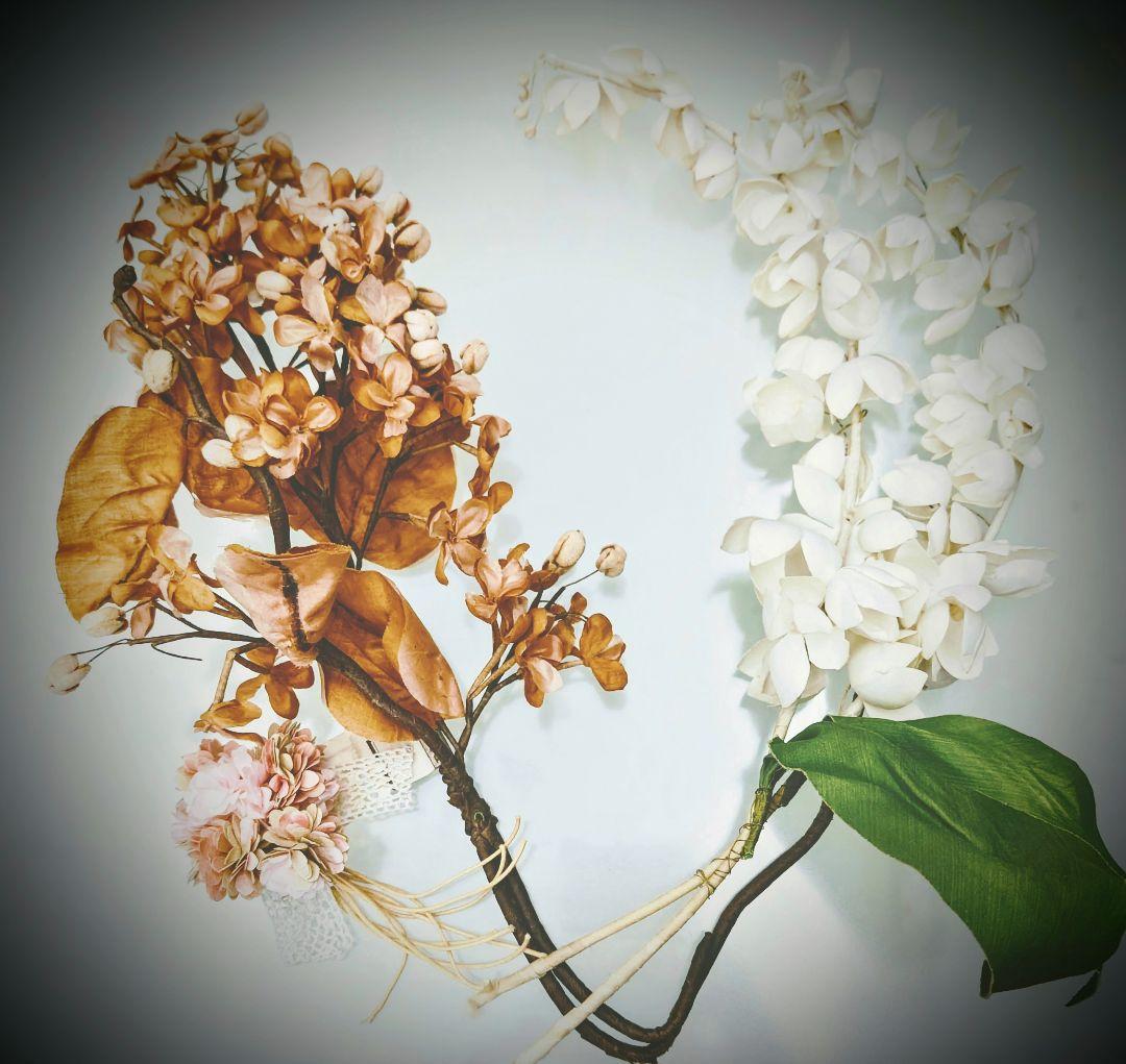 フランスアンティーク✨️大きな布花 ２点＋オマケ付き♡