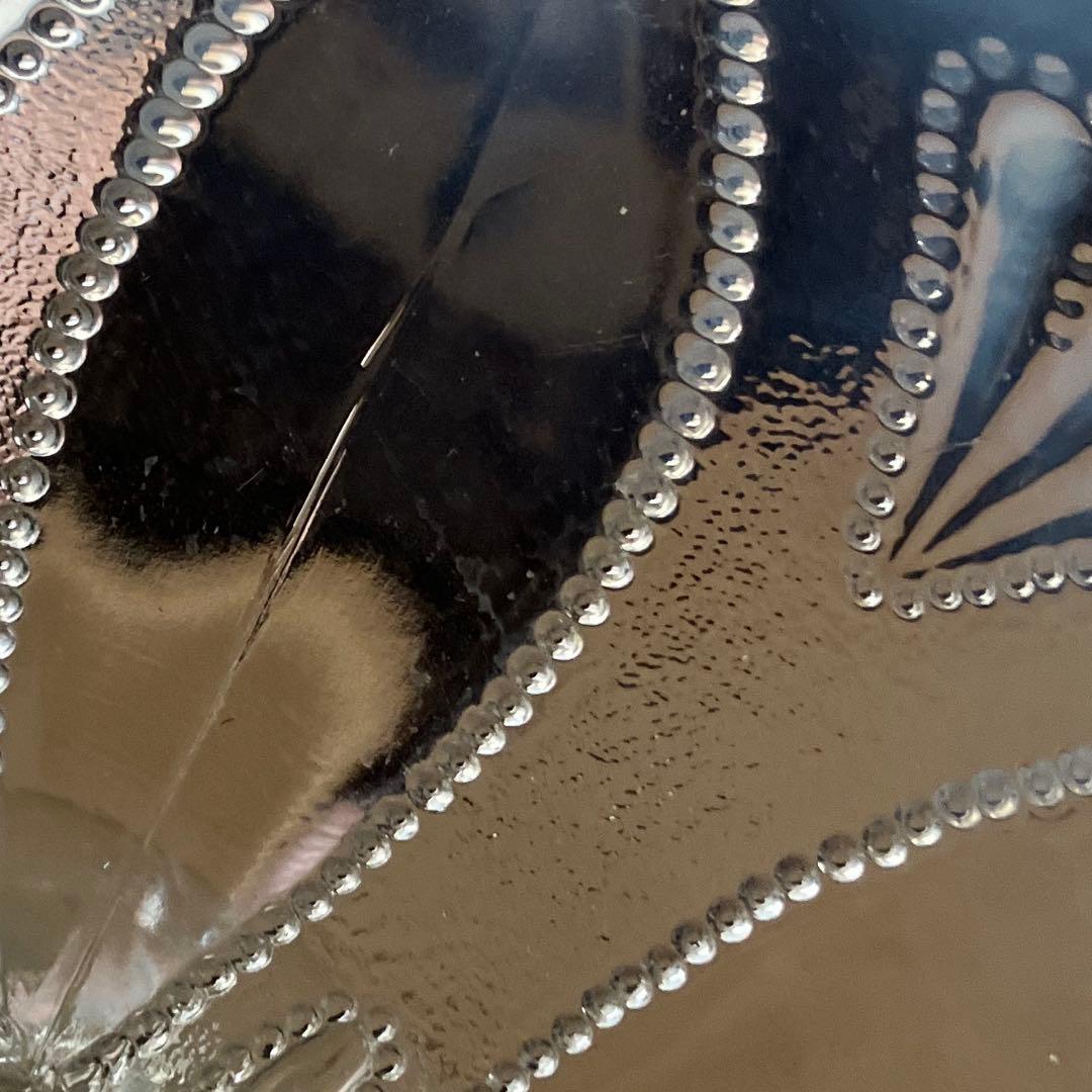 イギリスアンティーク　ノースウッド　オパールセントガラス大型コンポート