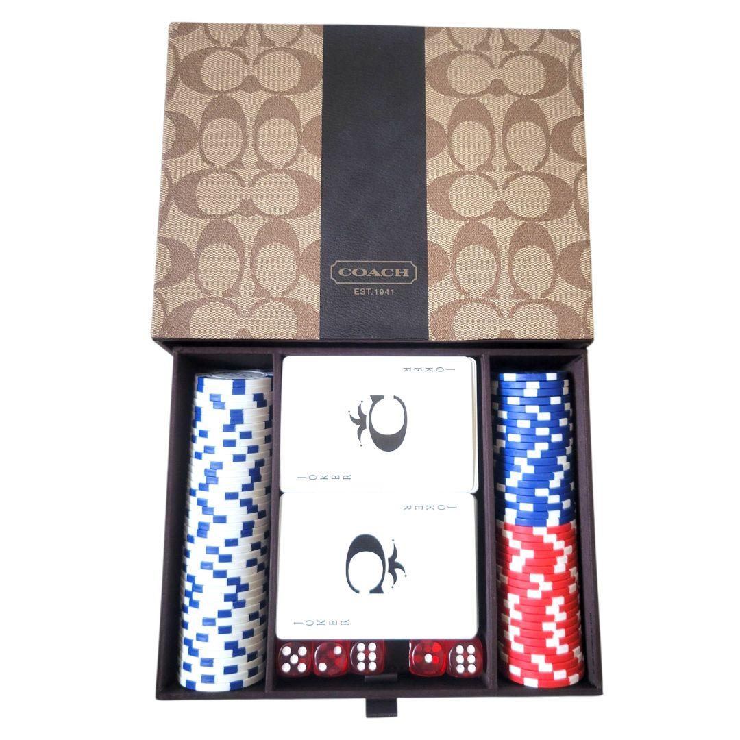 【希少】COACH ポーカーセット チップ トランプ カジノ サイコロ 正規品