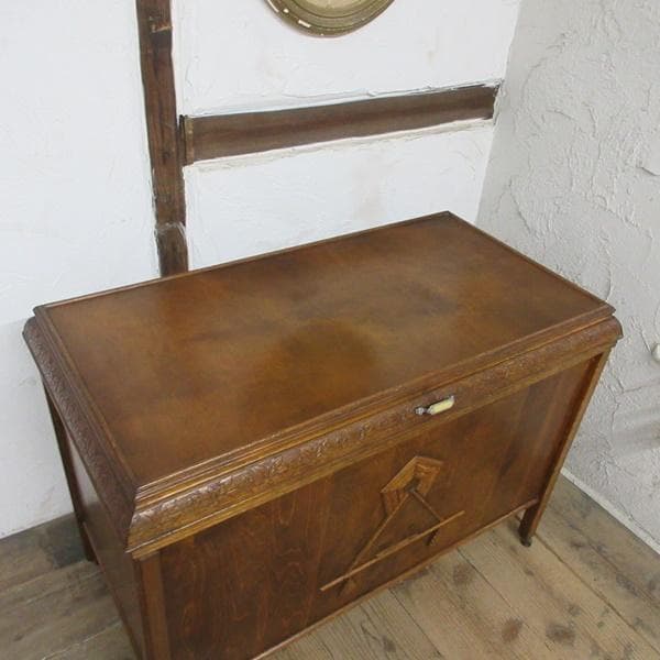 イギリス アンティーク 家具 ブランケットボックス コファ 英国 6886d