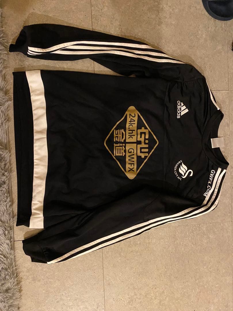 アディダス スウォンジー・シティFC ジャージ 黒　ヴィンテージ