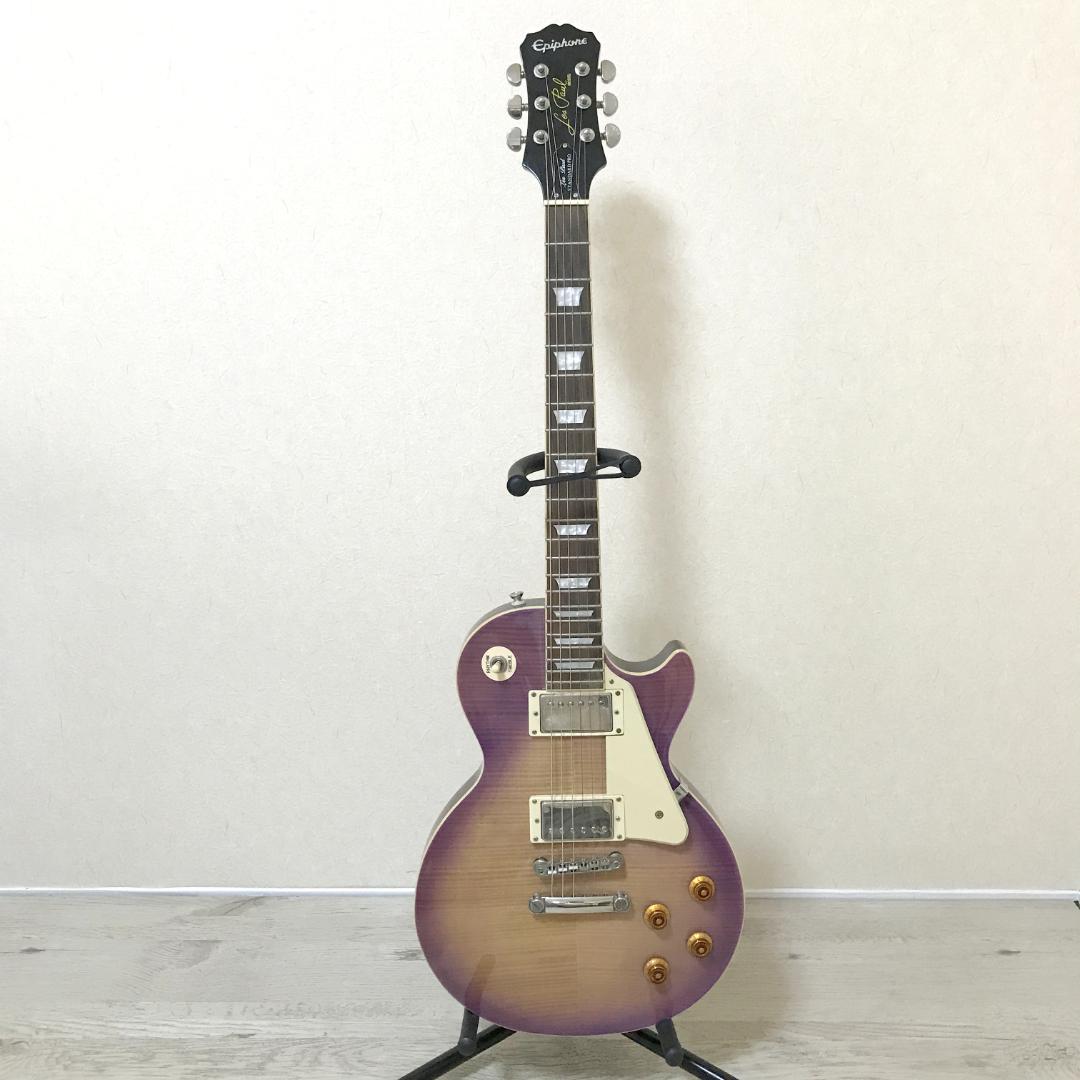 【美品】Epiphone レスポール STANDARD PRO エレキギター 紫