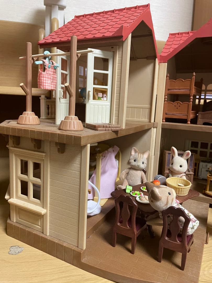 シルバニアファミリーあかりの灯る大きなお家 ファミリーカー テレビ お風呂