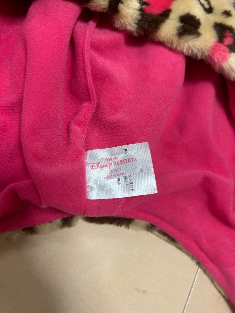 ディズニー ミニー ヒョウ柄 ファンキャップ マフラー