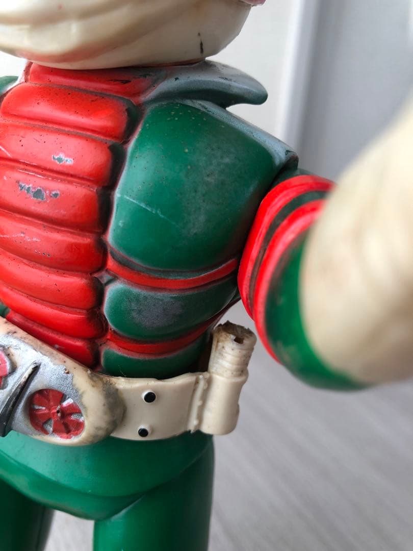 旧バンダイ　面取れ　仮面ライダーV3 ソフビ　当時物