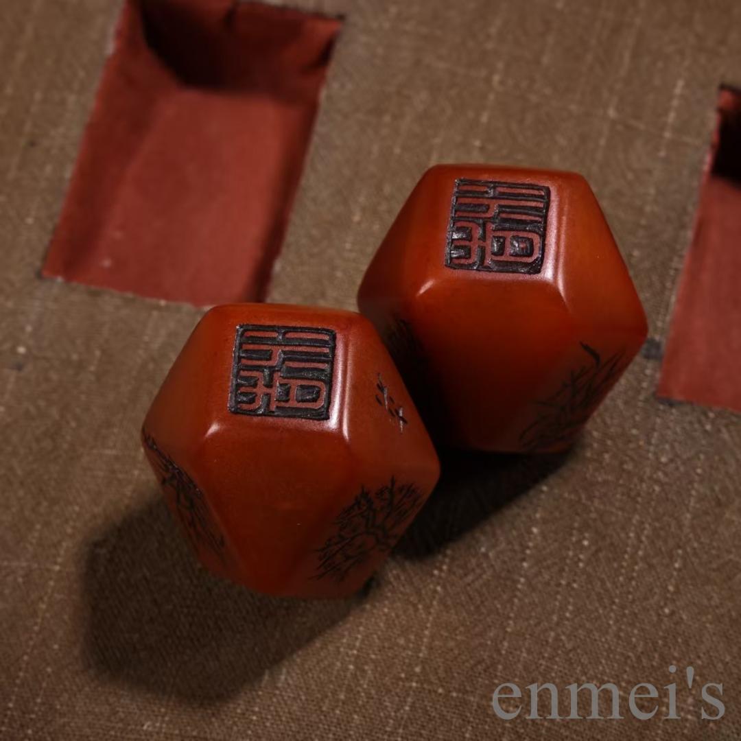 中国古美術『旧蔵 清代宮廷 寿山石印章套装』刺繍盒付 極細工 高浮彫 置物 擺件