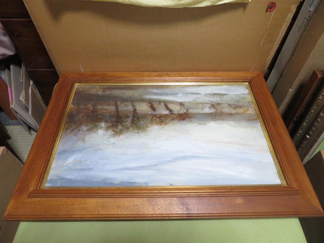 ◆   西井義晃　「北イタリア風景」　油彩P10号　自由美術協会　◆