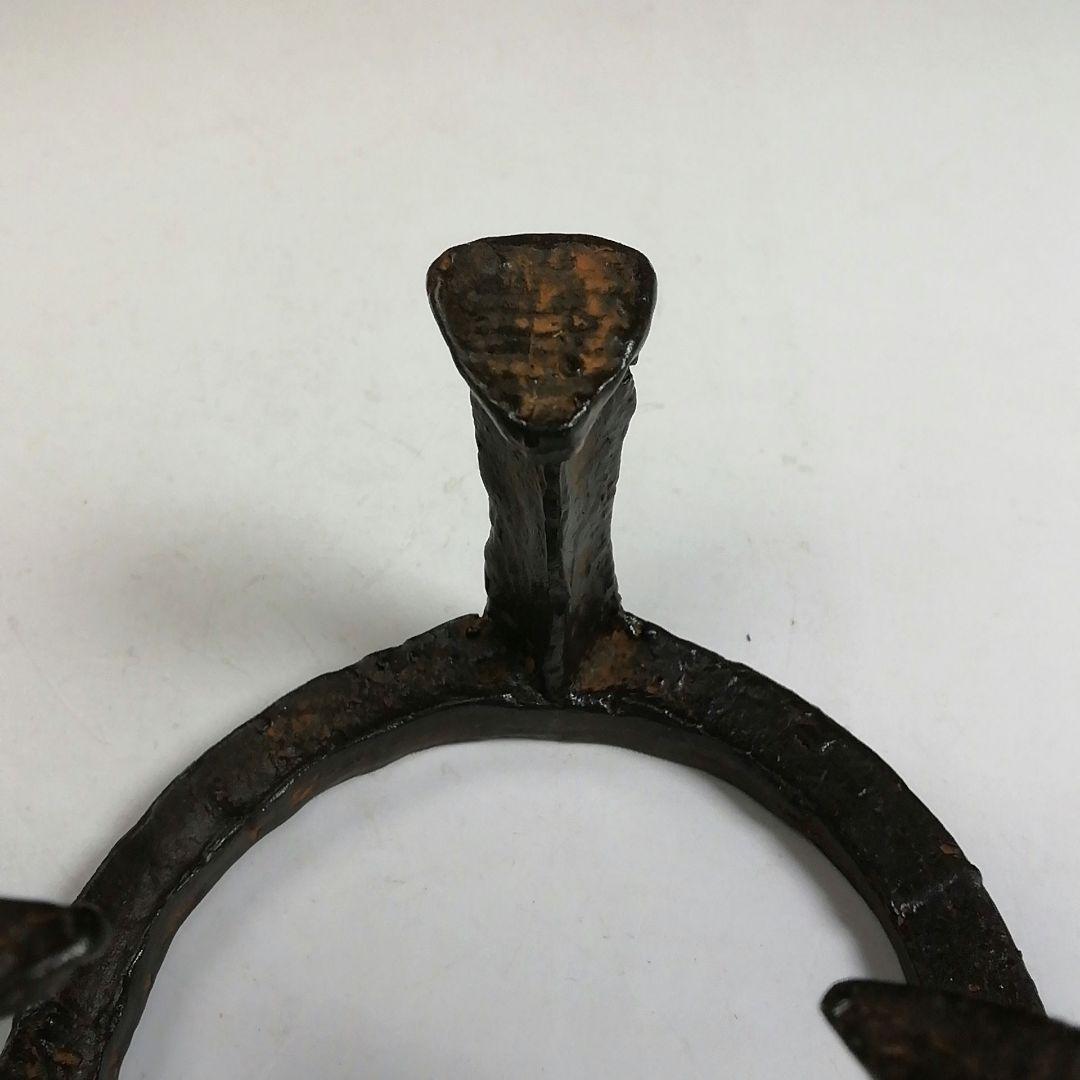 Ｗ１２１　蓋置　『唐銅　五徳　蓋置』『唐銅風炉師　藤井宗喜 作』　共箱　茶道具