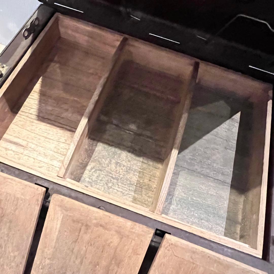 手提げ金庫 スチールキャッシュボックス レトロ ヴィンテージ アンティーク 昭和