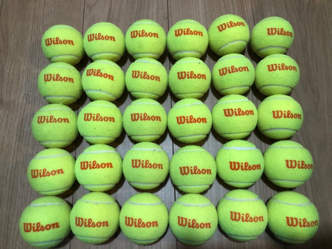中古硬式テニス　オレンジボール30球　プラス　ダンロップオレンジボール30球
