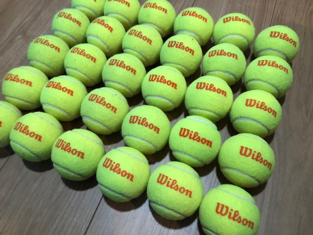 中古硬式テニス　オレンジボール30球　プラス　ダンロップオレンジボール30球