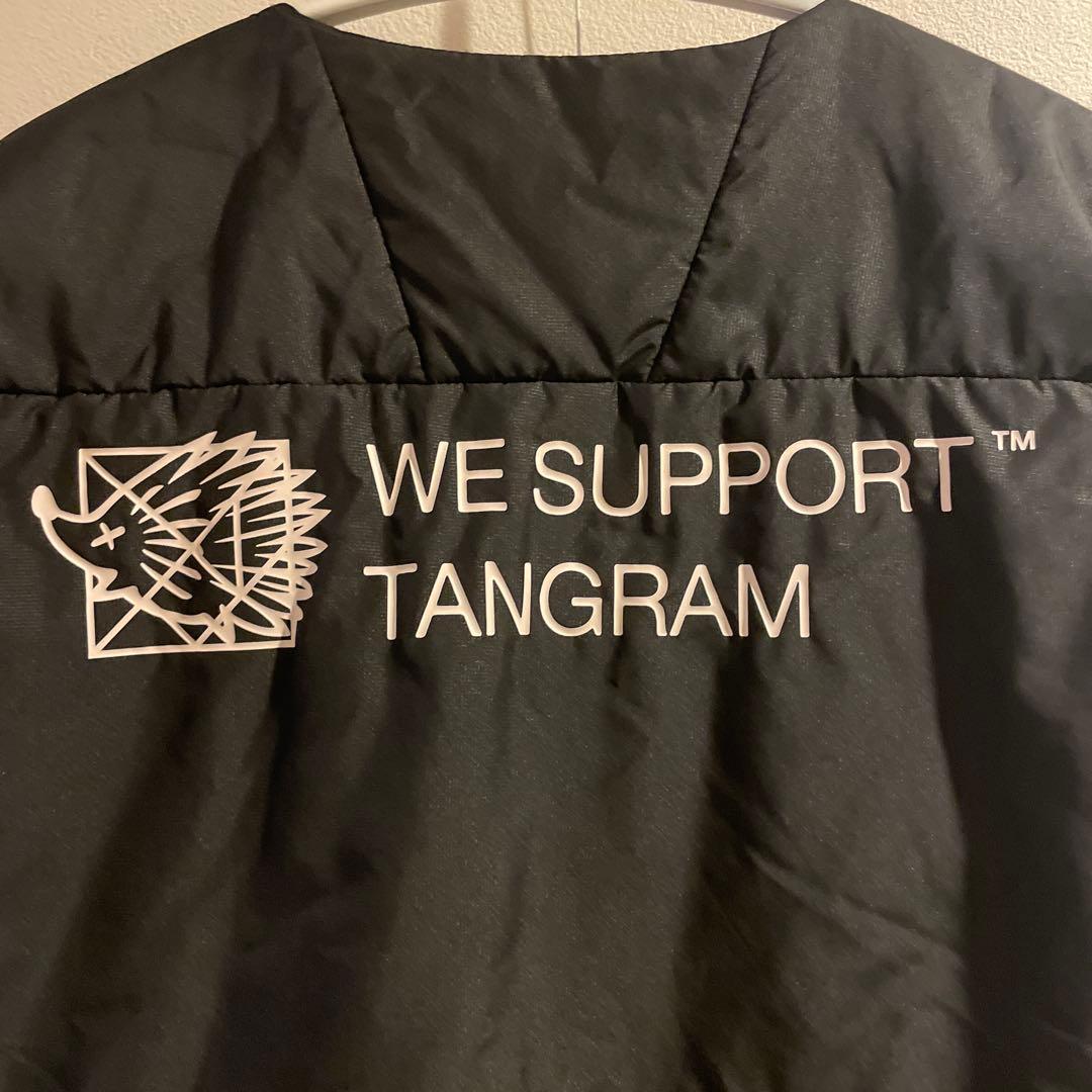 【美品】clubhouse×TANGRAM ダウンベスト ブラック メンズS