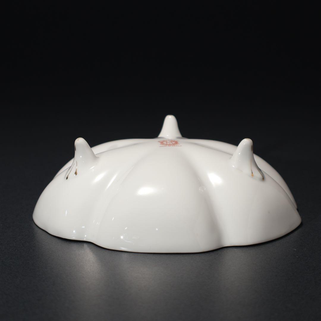 オールドノリタケ　三つ足花柄皿　ラスター彩　ジュエリートレー　6R1548ダG