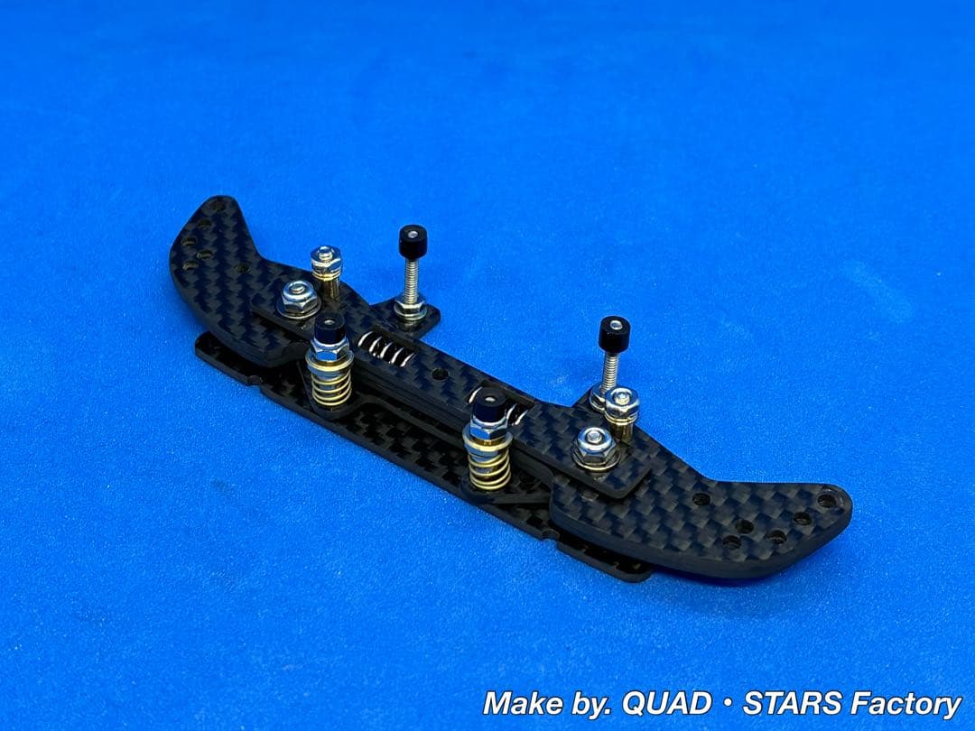 【ミニ四駆・MS用】2軸ATスライドダンパー　ブラックアウト／フルカーボン