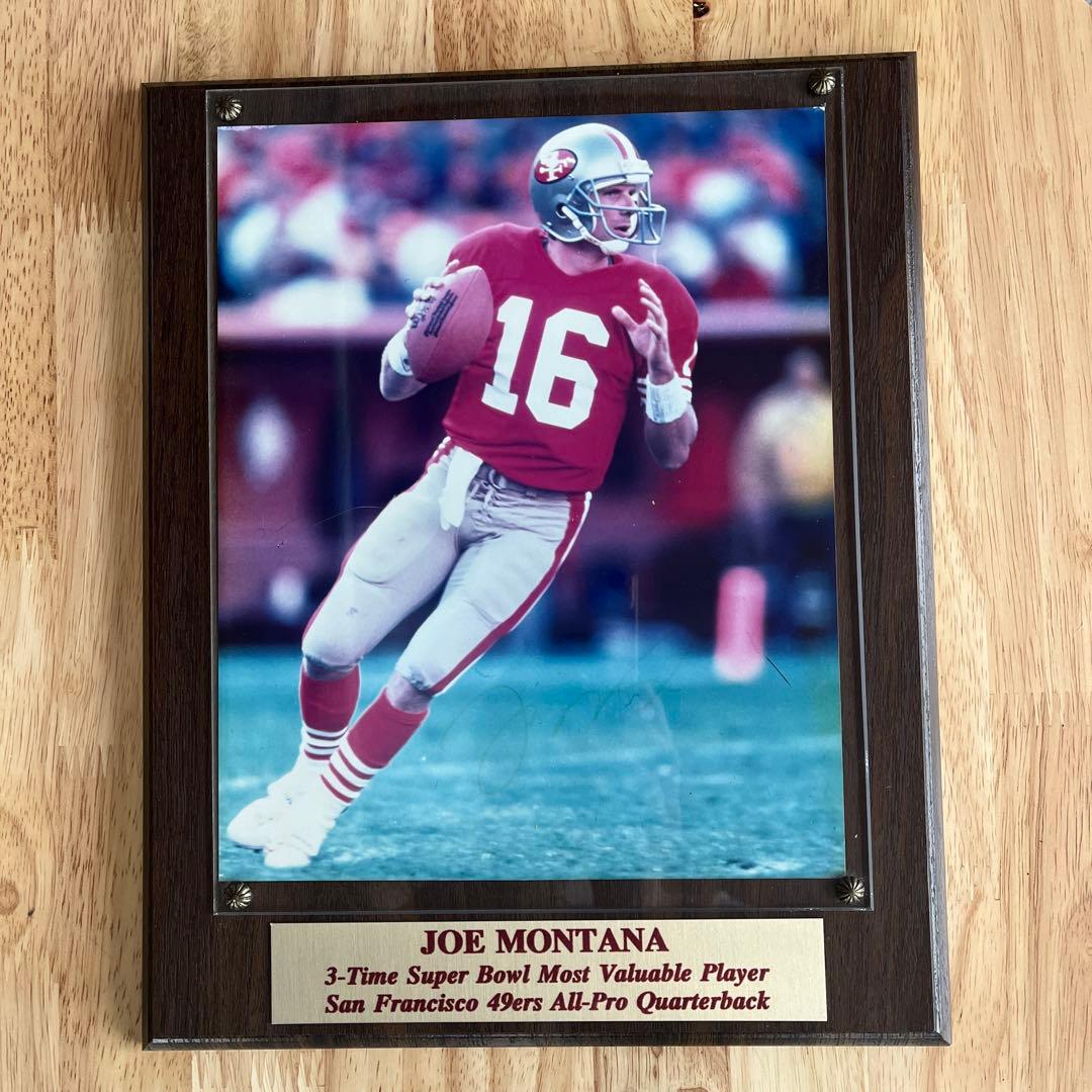 NFL ジョー・モンタナ JOE MONTANA 記念プレート　直筆サイン入り