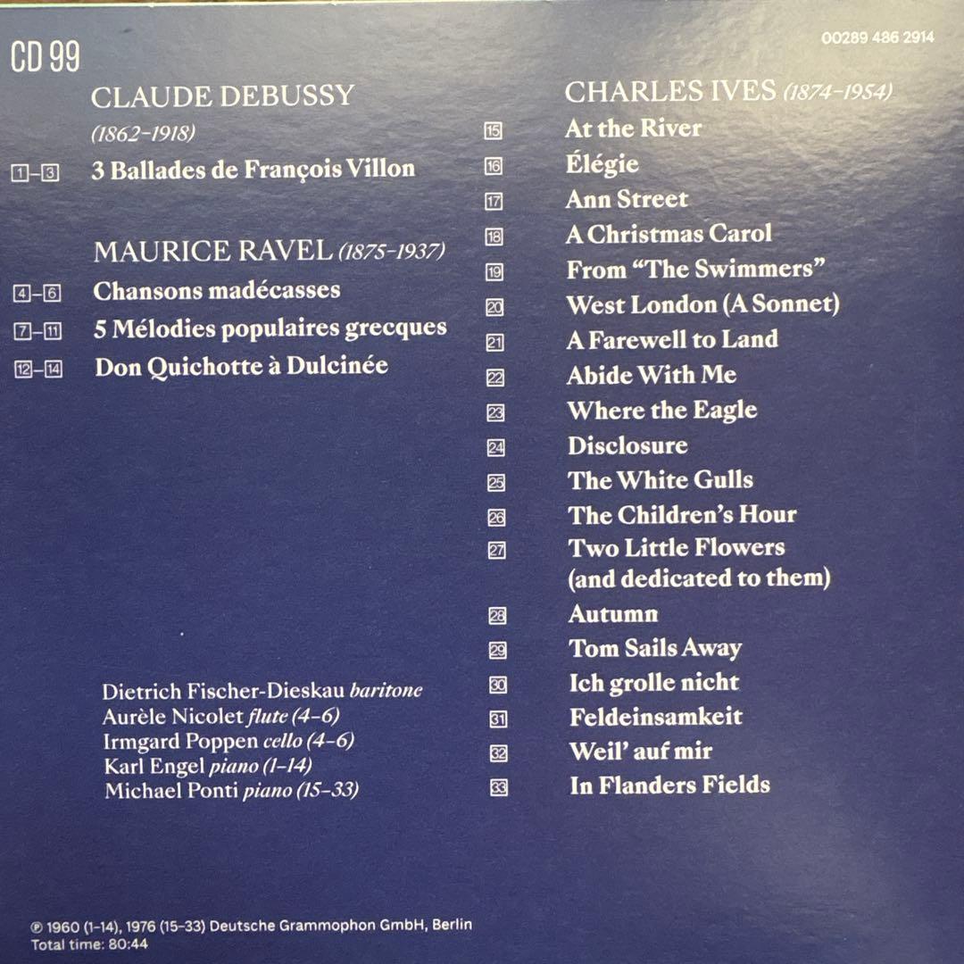 107CDフィッシャーディースカウDG歌曲録音全集