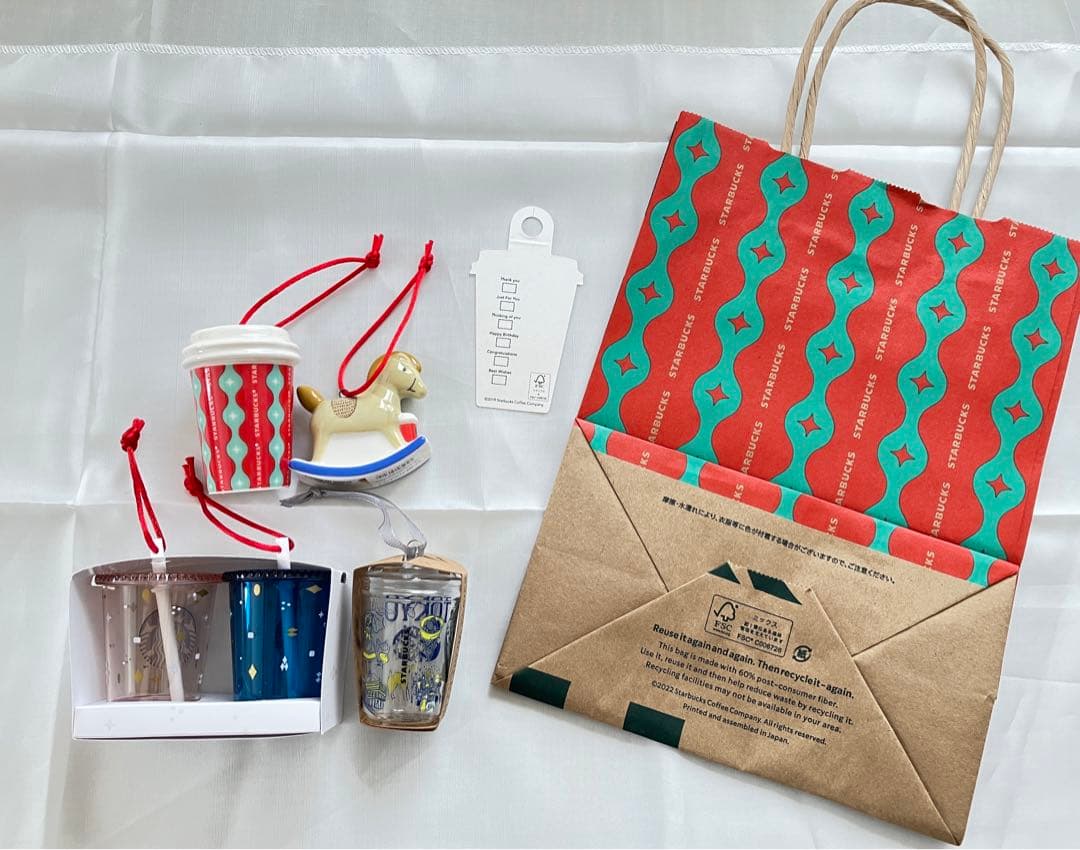 限定 スタバ オーナメント セット 東京 レッド ゴールド カップ ホース