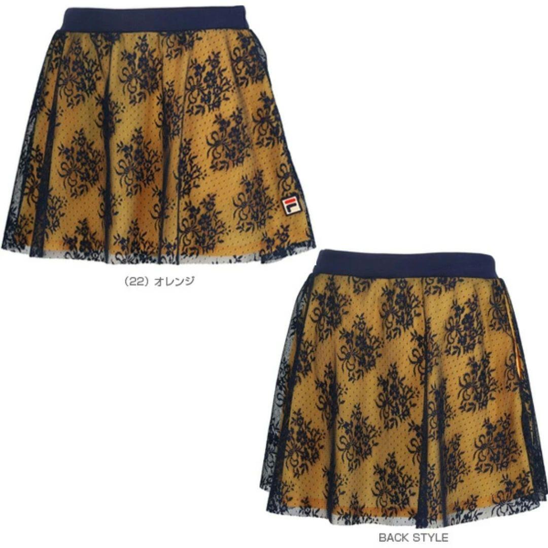 大人可愛い♪M　新品　FILAフィラ テニス・バドミントン　秋　スコート レース