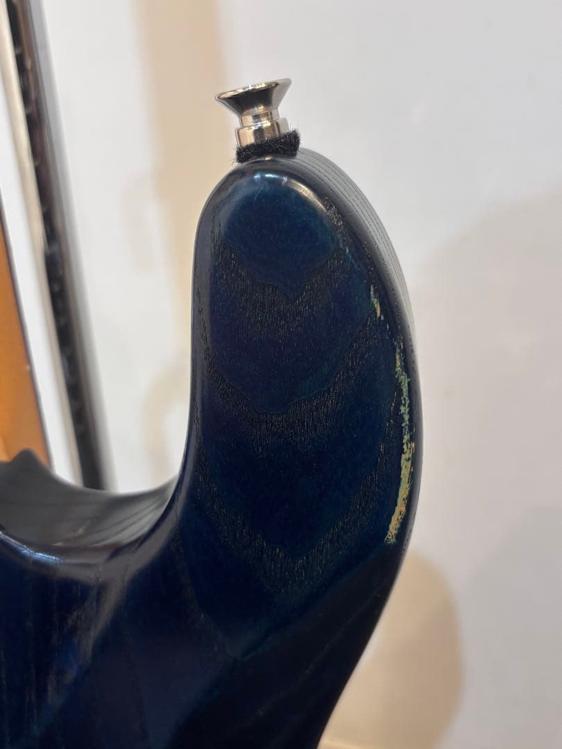 Bacchus Wl-003 濃青ジャズベタイプ　バッカス　４弦ベース木目癖強