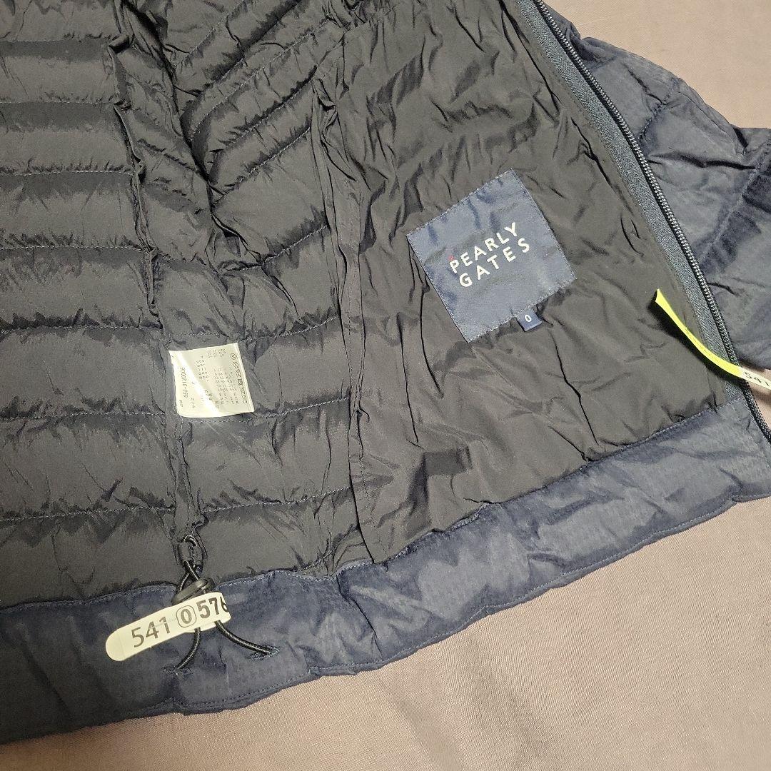 【1日割引】PEARLY GATES フード付きキルティングジャケット ネイビー