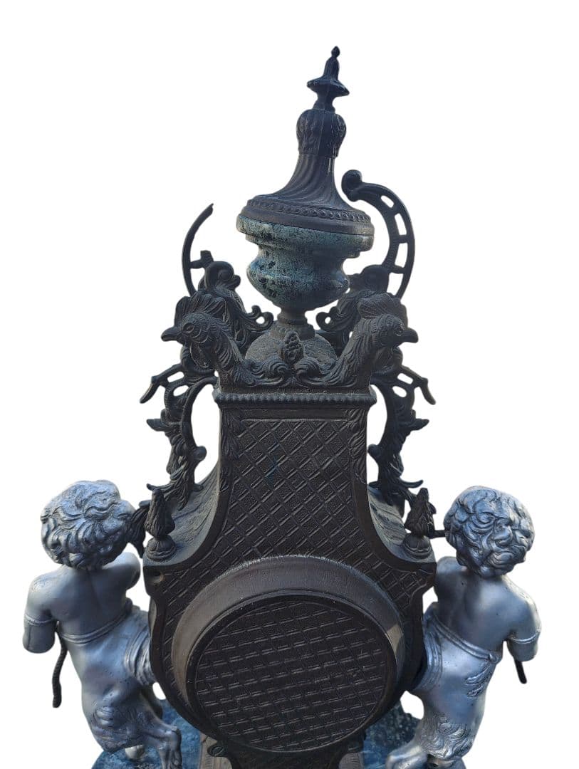 イタリア インペリアル Imperial製 大理石 置時計 高級 天使