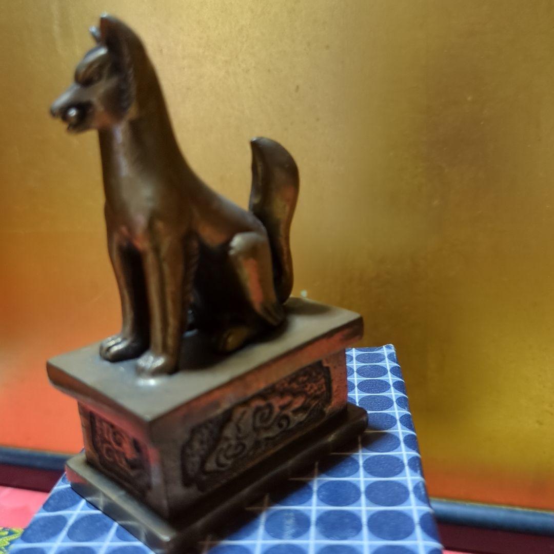 高岡銅器、伝統工芸品 稲荷一対紙箱付き