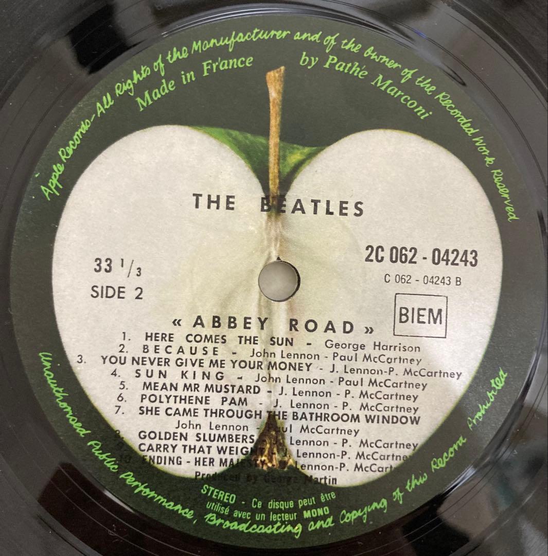 稀少フランスオリジナル初回Abbey Road Beatlesビートルズレコード