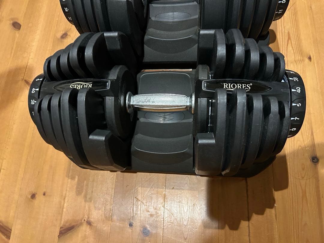 ①RIORES 可変式ダンベル 40kg 別出品2個セット