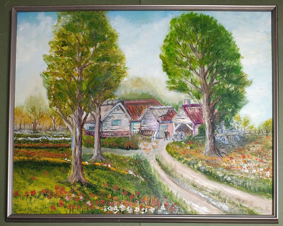 【送料込・即発】F30号×2枚 アルミ仮縁 公募展 油絵キャンバス付 訳あり実用