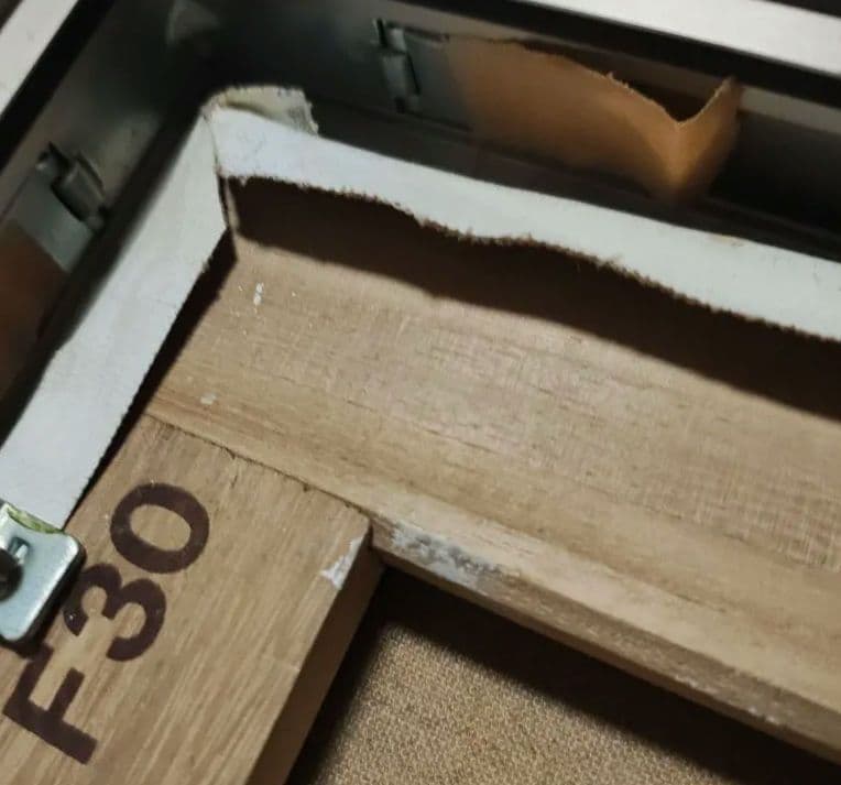 【送料込・即発】F30号×2枚 アルミ仮縁 公募展 油絵キャンバス付 訳あり実用