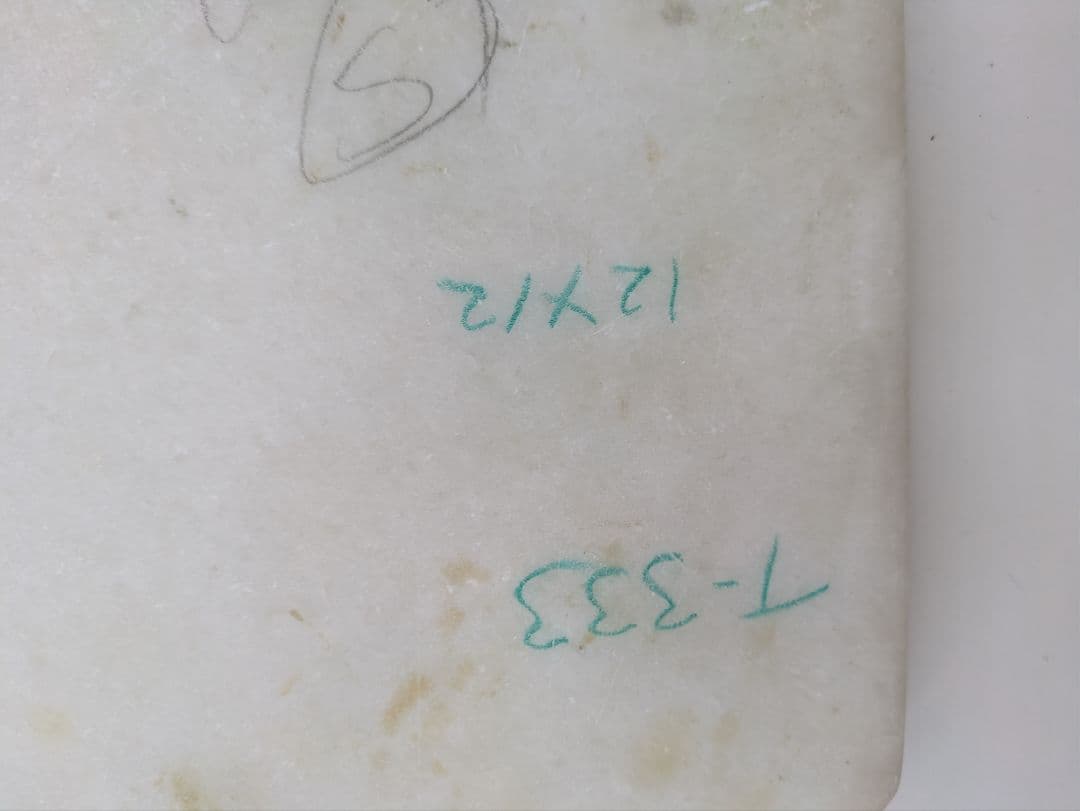 インド　タージマハル　大理石製八角形テーブルプレート　アンティーク　希少品